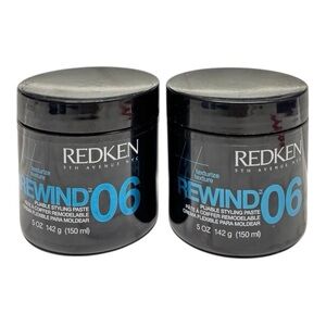 (2) Redken Rewind 06 Pliable Styling Paste Texture Texturize Hair 5 oz